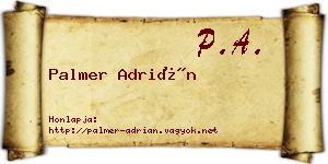 Palmer Adrián névjegykártya